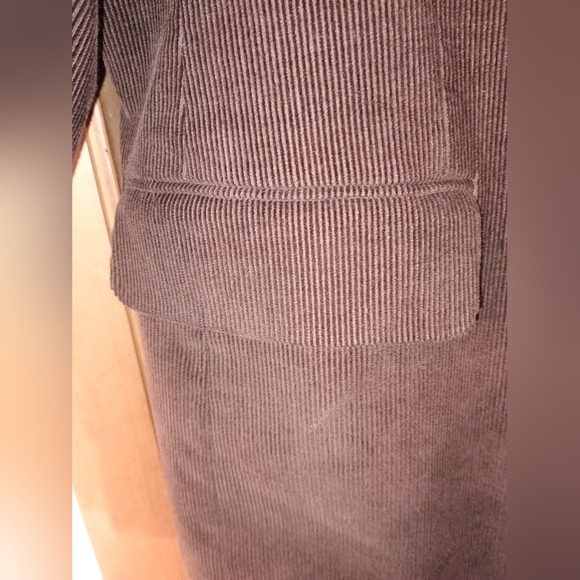 Dockers Blazer Mens 46R Corduroy Chocolate Brown Blazer Jacket Leather Buttons - Picture 4 of 13